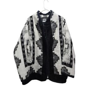 Vintage Yumaland Bolero Jacket Aztec Southwestern Fleece Ladies Coat S M Western